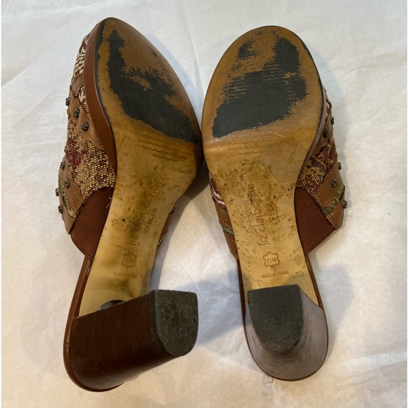 Liz Claiborne Multi Color Mules. Sz 11 - Picture 4 of 6